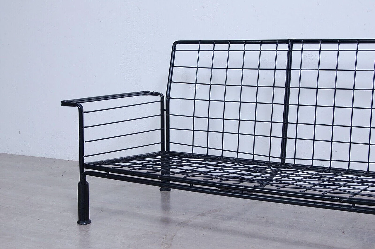 Pair of Hans sofas with iron frame by Enrico Baleri for Alias, 1980s 12