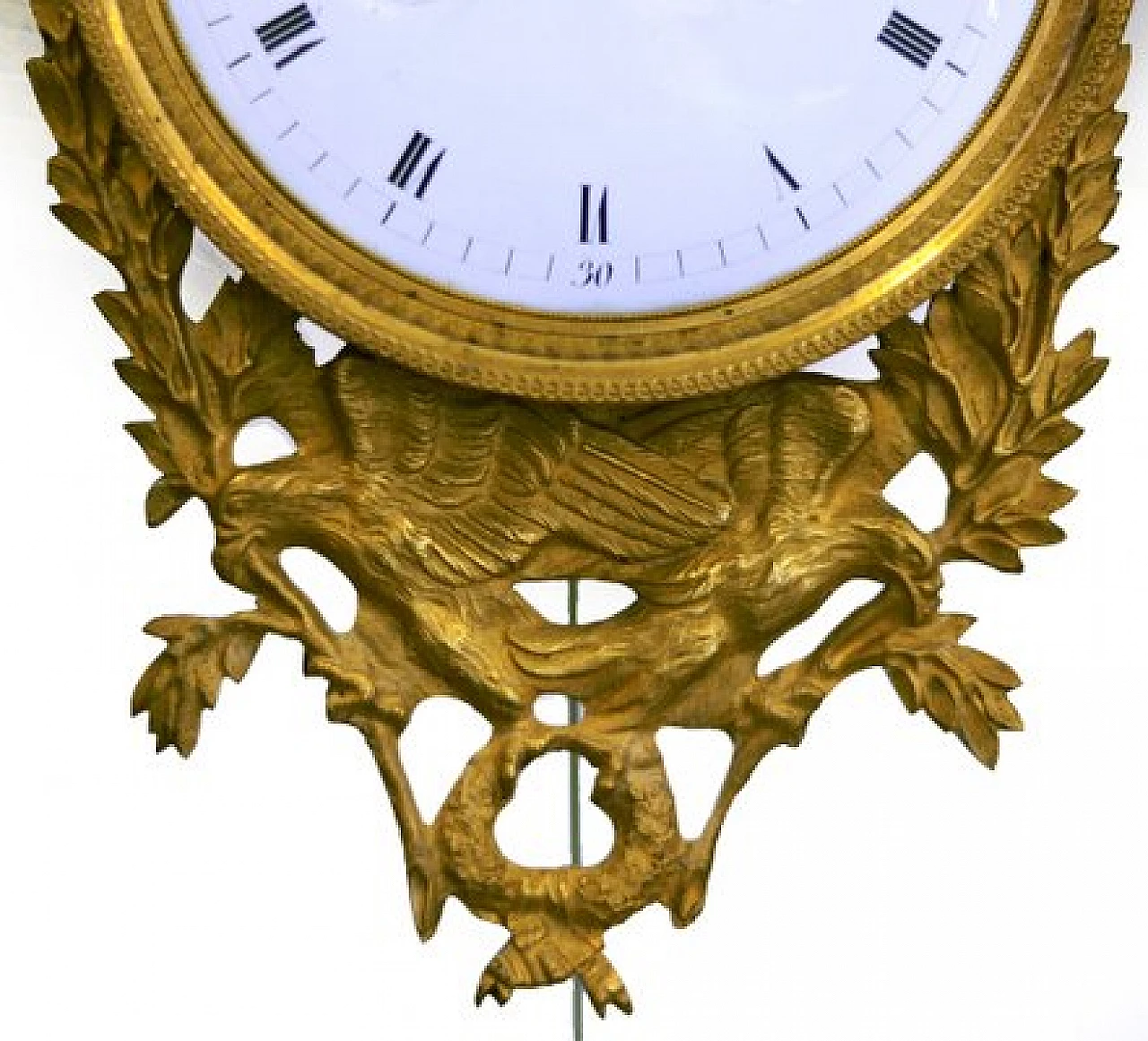 Louis XVI white marble and gilded bronze table clock, 18th century 5