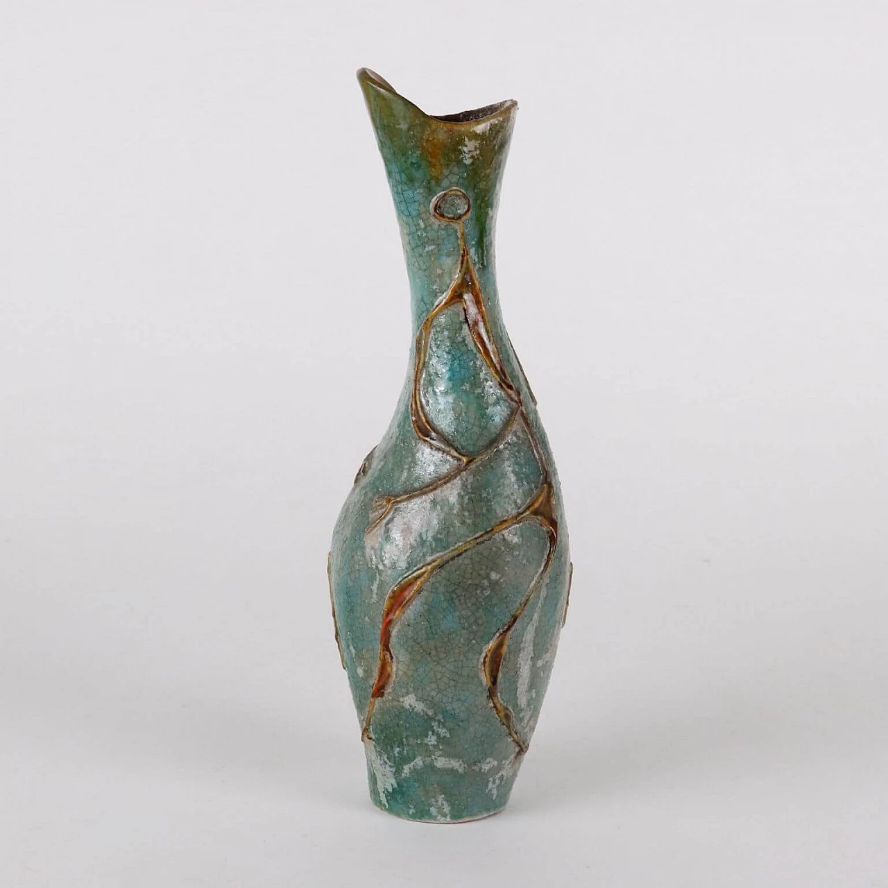 Glazed terracotta vase by Carlo Zauli, 1970s 8