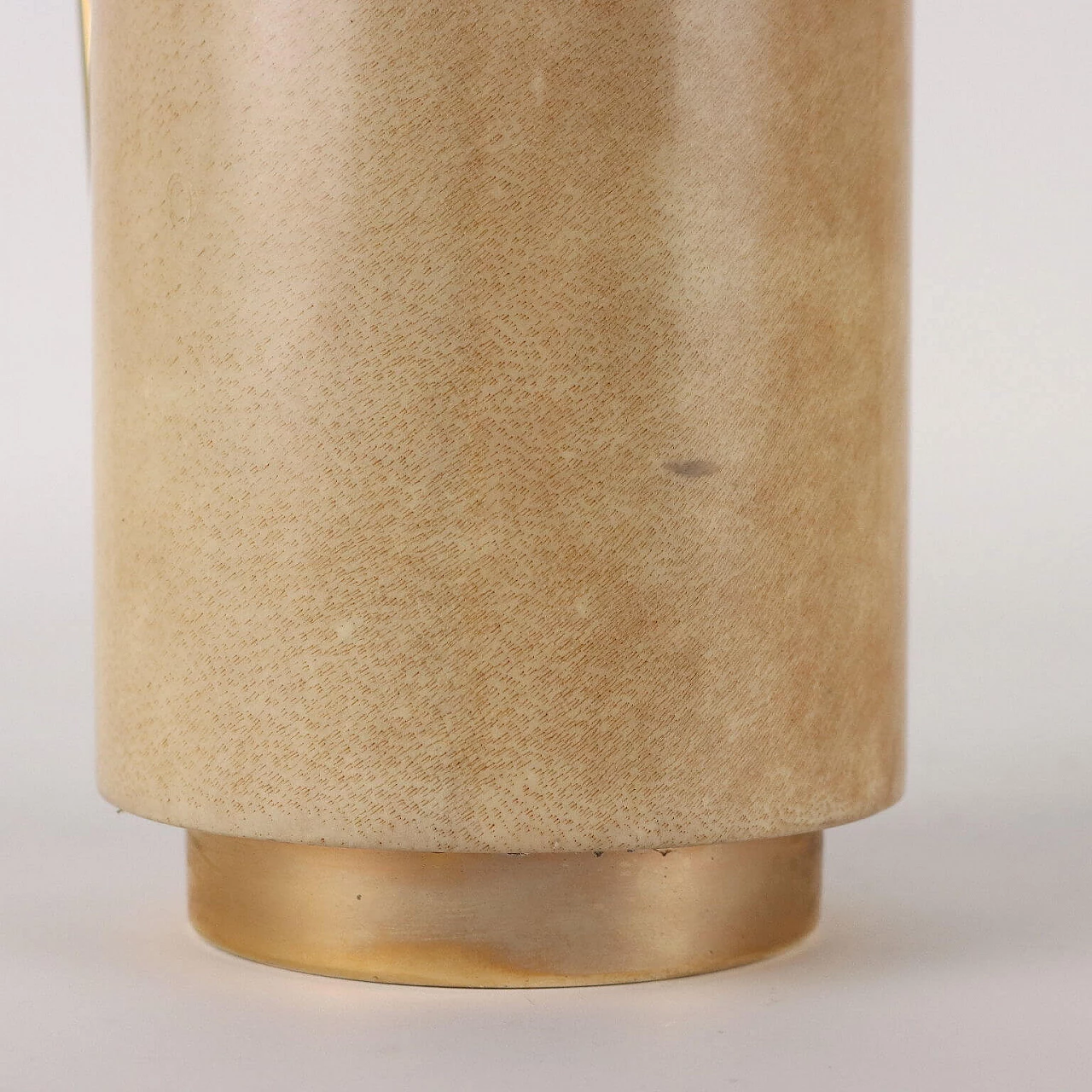 Wood, parchment and brass thermal carafe by Aldo Tura, 1950s 6