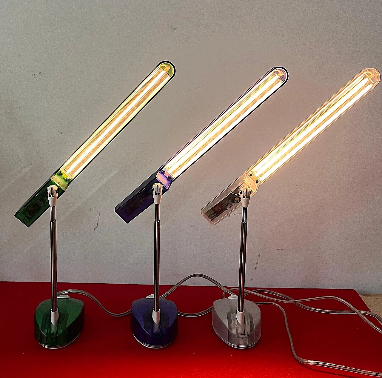 3 Micro Light table lamps by Ernesto Gismondi for Artemide, 1990s 8