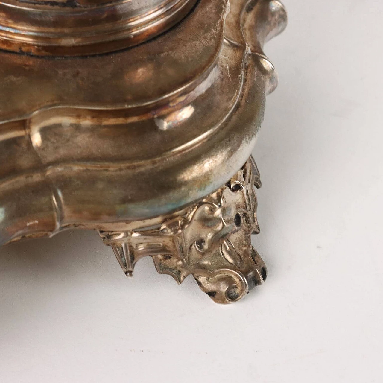 French silver and glass oil cruet with gilded decoration, mid-19th century 7