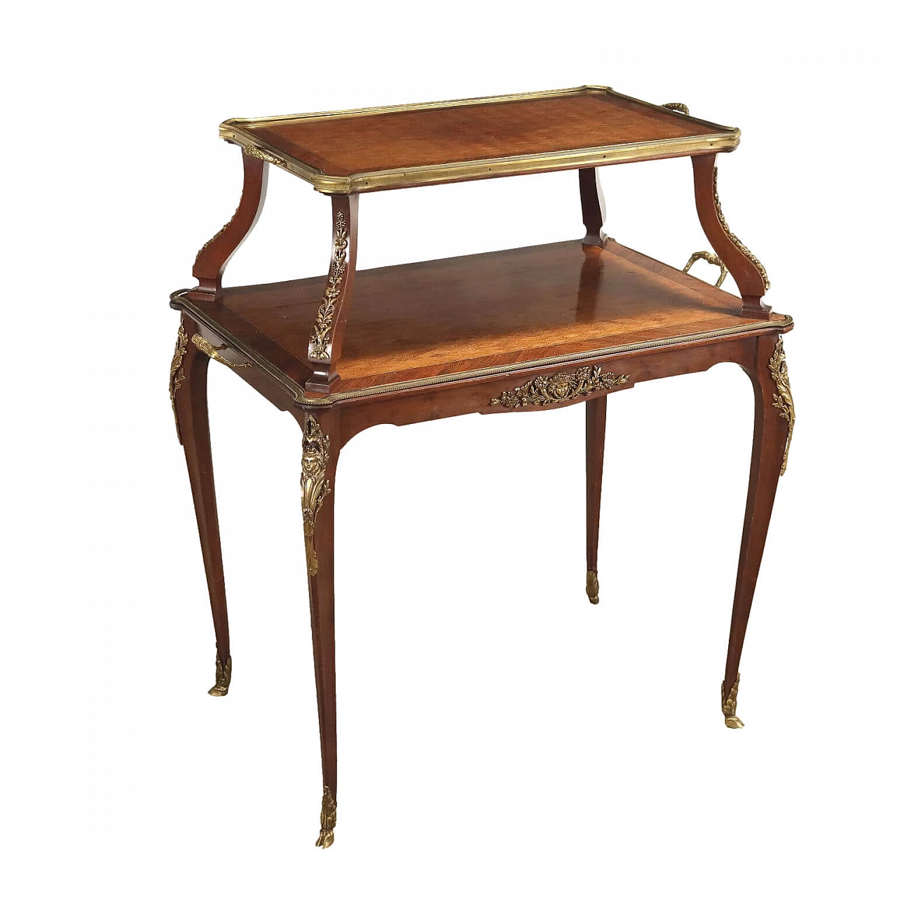 Napoleon III double-shelf coffee table with tray, late 19th century 1