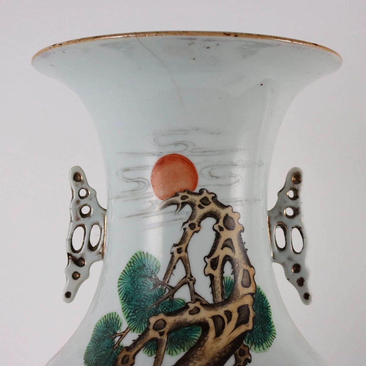 Qianjiang polychrome enamel porcelain baluster vase, 1920s 5