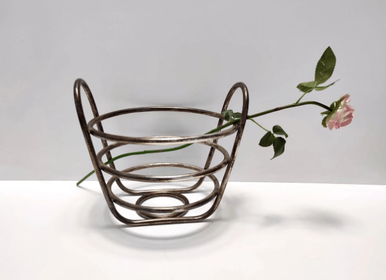 Sheffield plated metal fruit basket by Lino Sabattini, 1970s 2