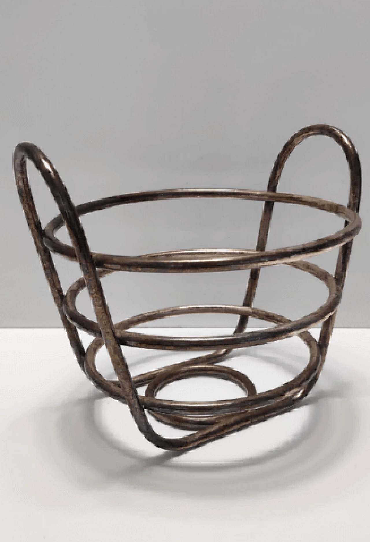 Sheffield plated metal fruit basket by Lino Sabattini, 1970s 4