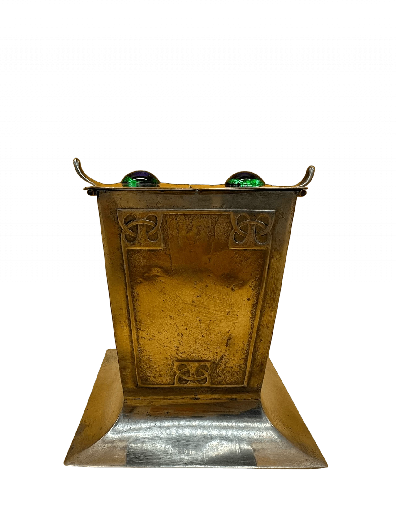 Metal box with lid and gems by Archibald Knox, early 20th century 4