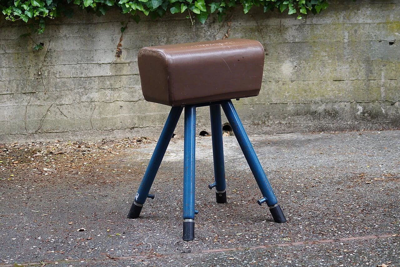 Metal and leather pommel horse, 1950s 2