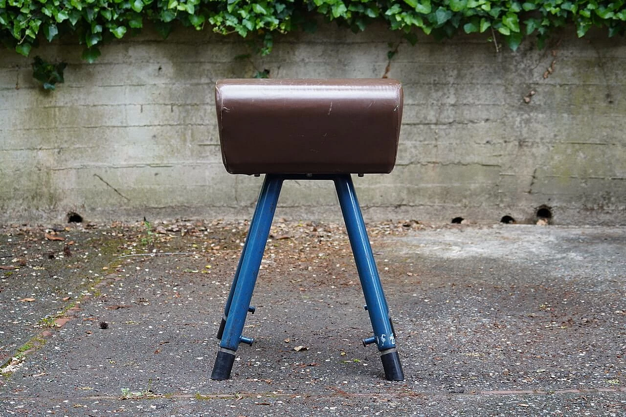 Metal and leather pommel horse, 1950s 4