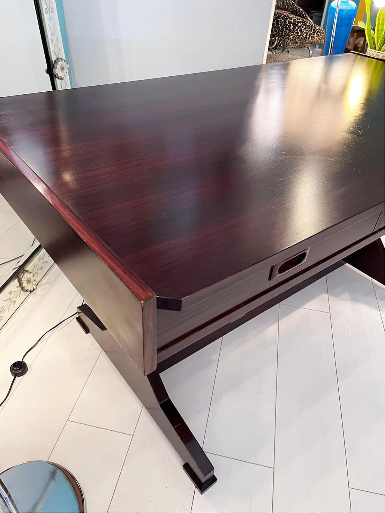 Rosewood desk with drawers, 1970s 5