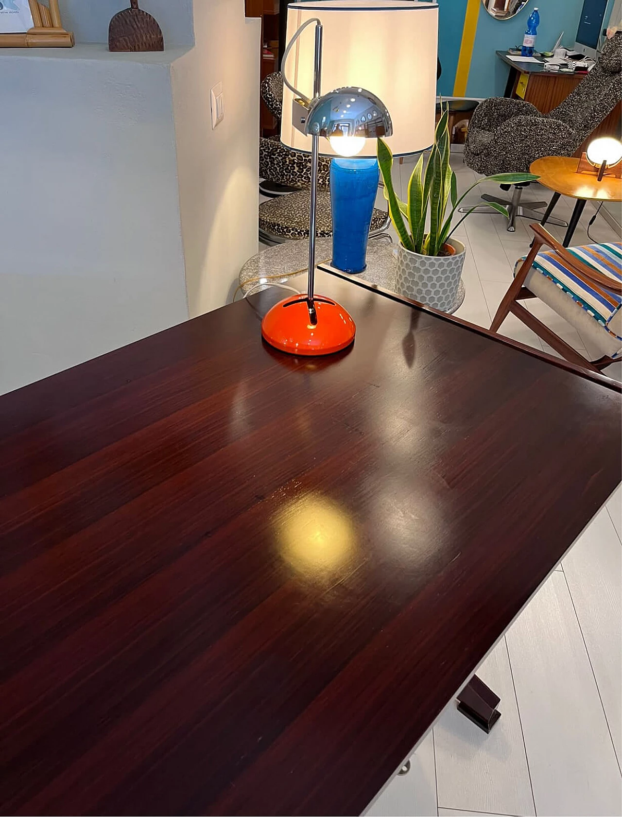 Rosewood desk with drawers, 1970s 7