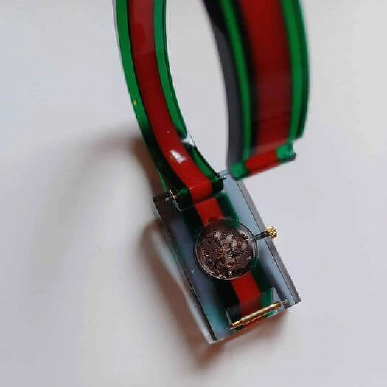 Plexiglass wrist watch by Gucci, 1970s 6