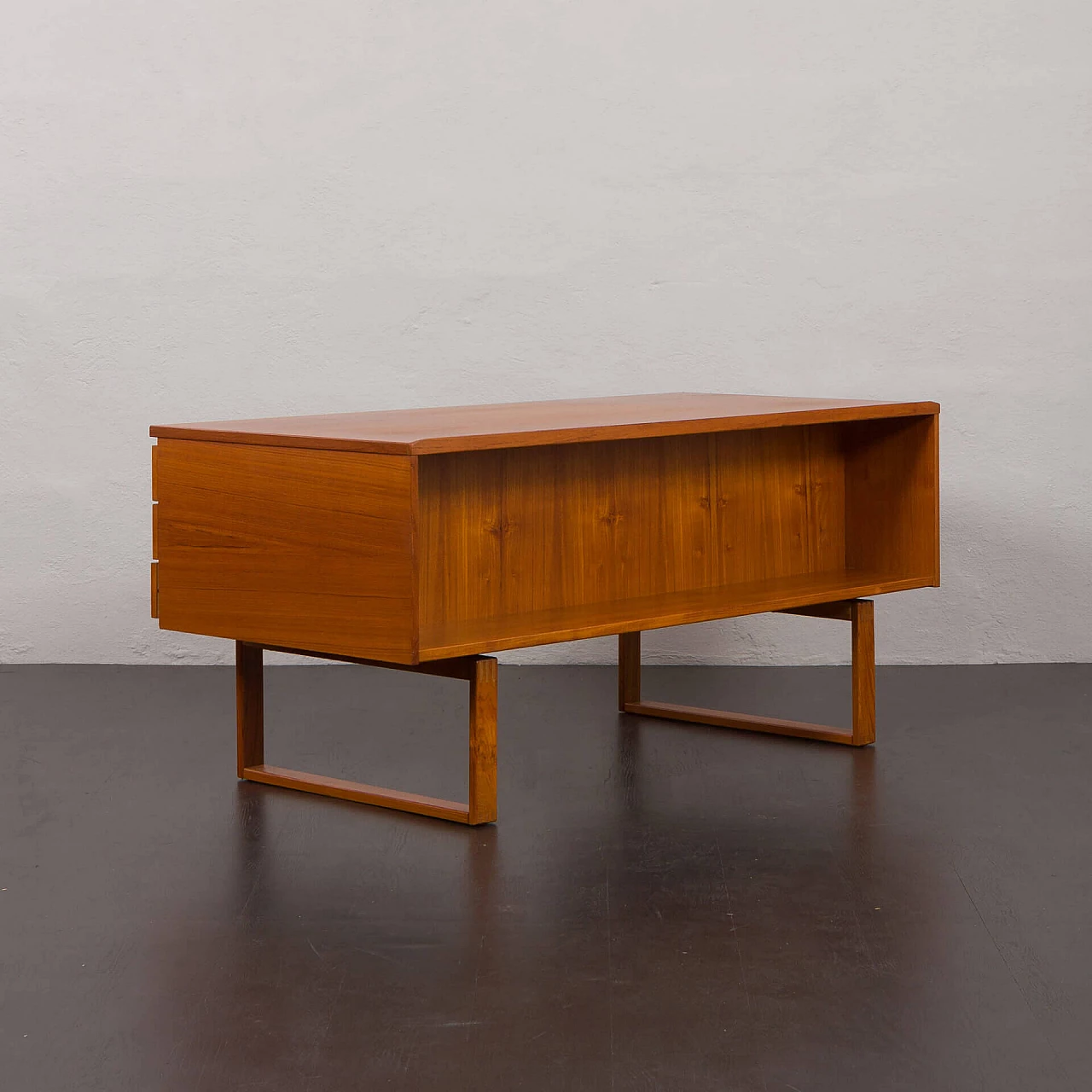 Teak desk by Henning Jensen & Torben Valeur for Dyrlund, 1960s 9