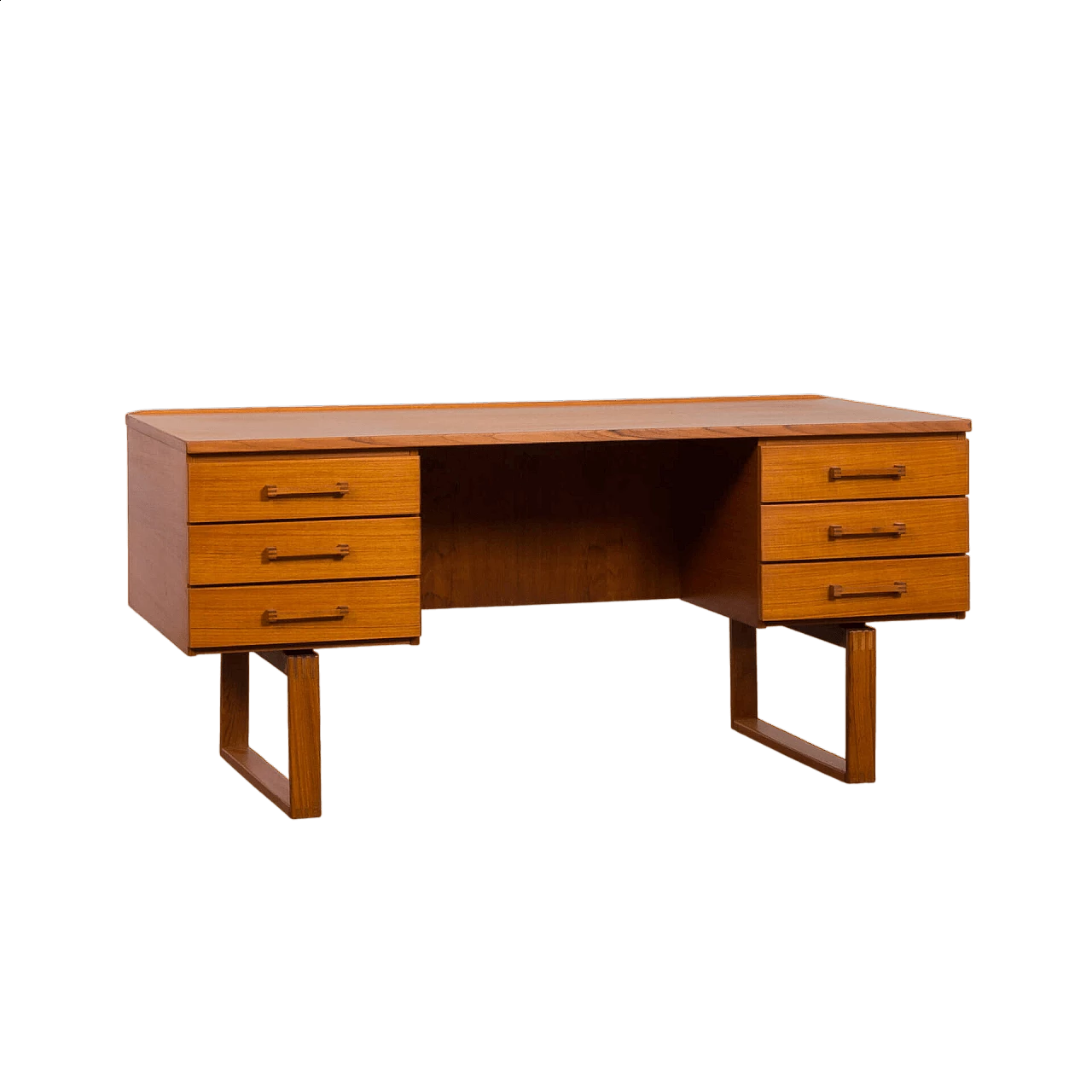 Teak desk by Henning Jensen & Torben Valeur for Dyrlund, 1960s 21