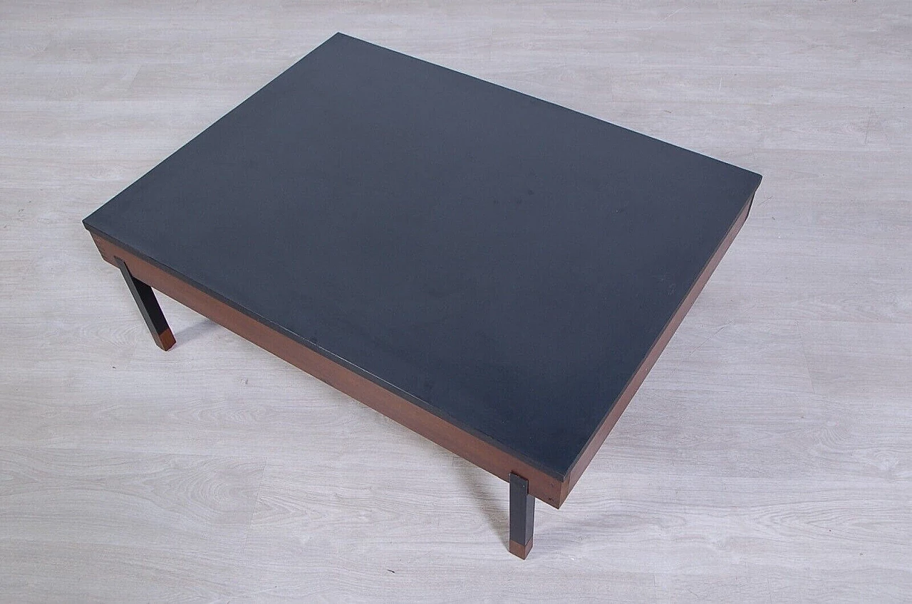 Two-tone wood, iron and formica coffee table, 1960s 9