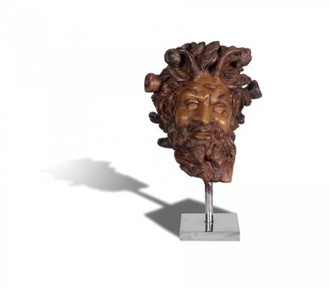 Wax figurine in the shape of a faun's head by Fonderia Chiurazzi, 1990s 1