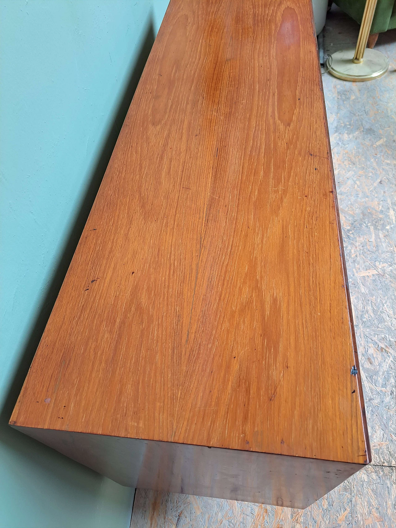 Danish-style sideboard with teak frame and handles, 1960s 5