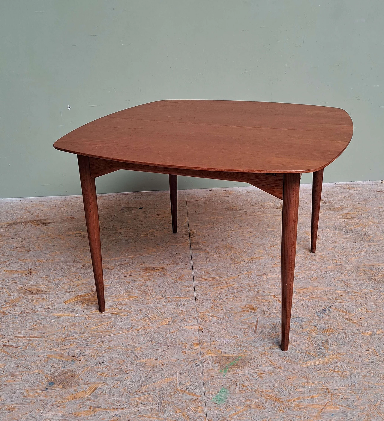 Danish teak extending table, 1960s 1