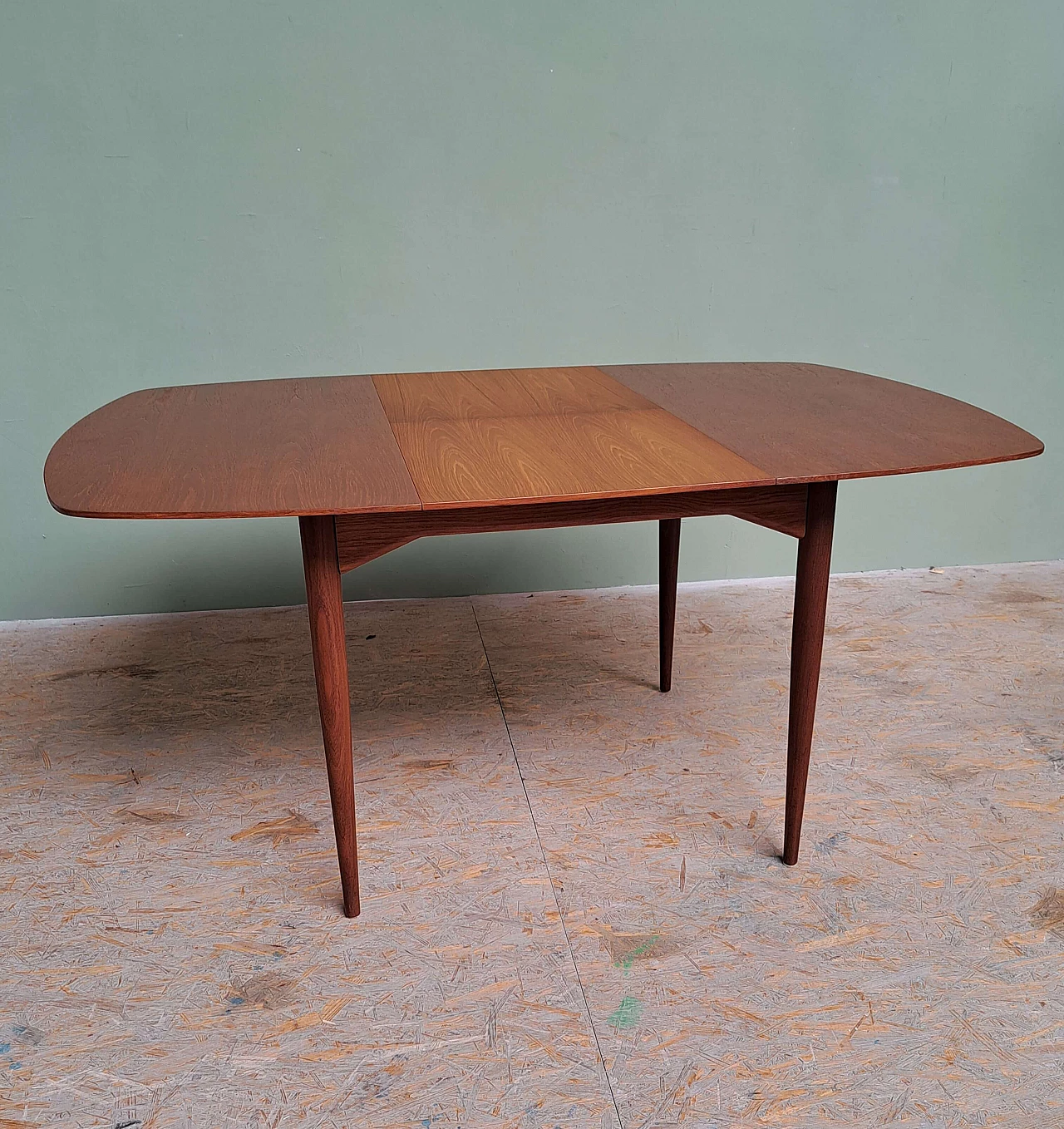 Danish teak extending table, 1960s 2