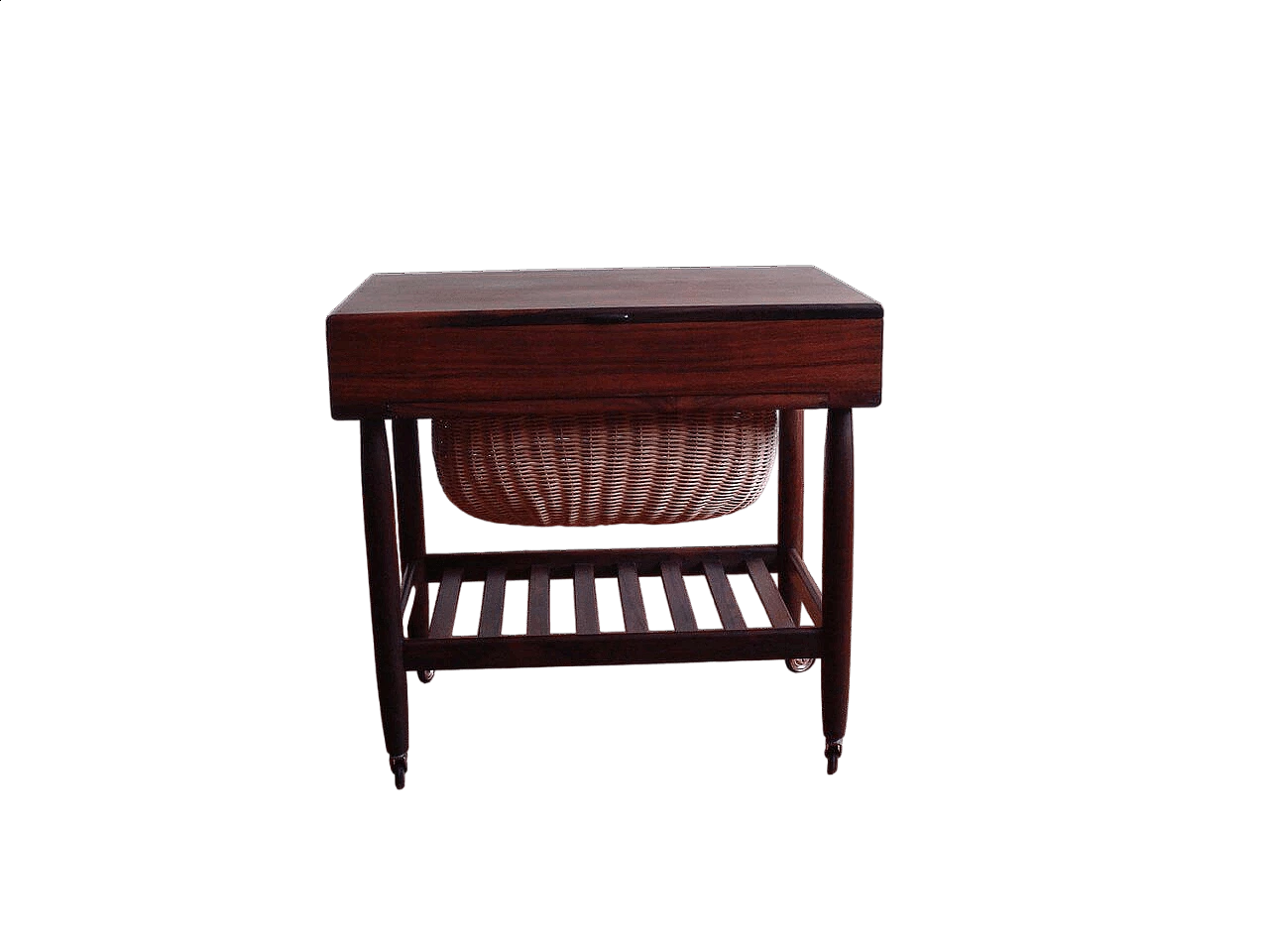 FDB MøbleR sewing table in rosewood by Ejvind A. Johansson, late 20th century 13