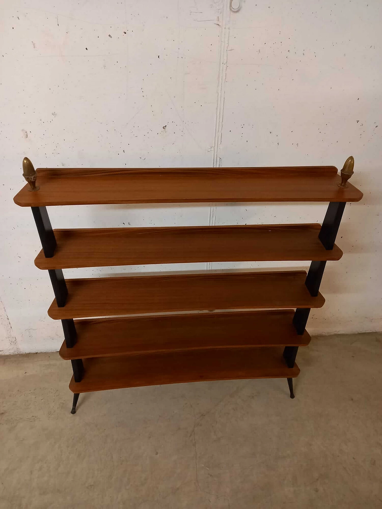 Mahogany bookcase with brass knobs and iron feet, early 20th century 2