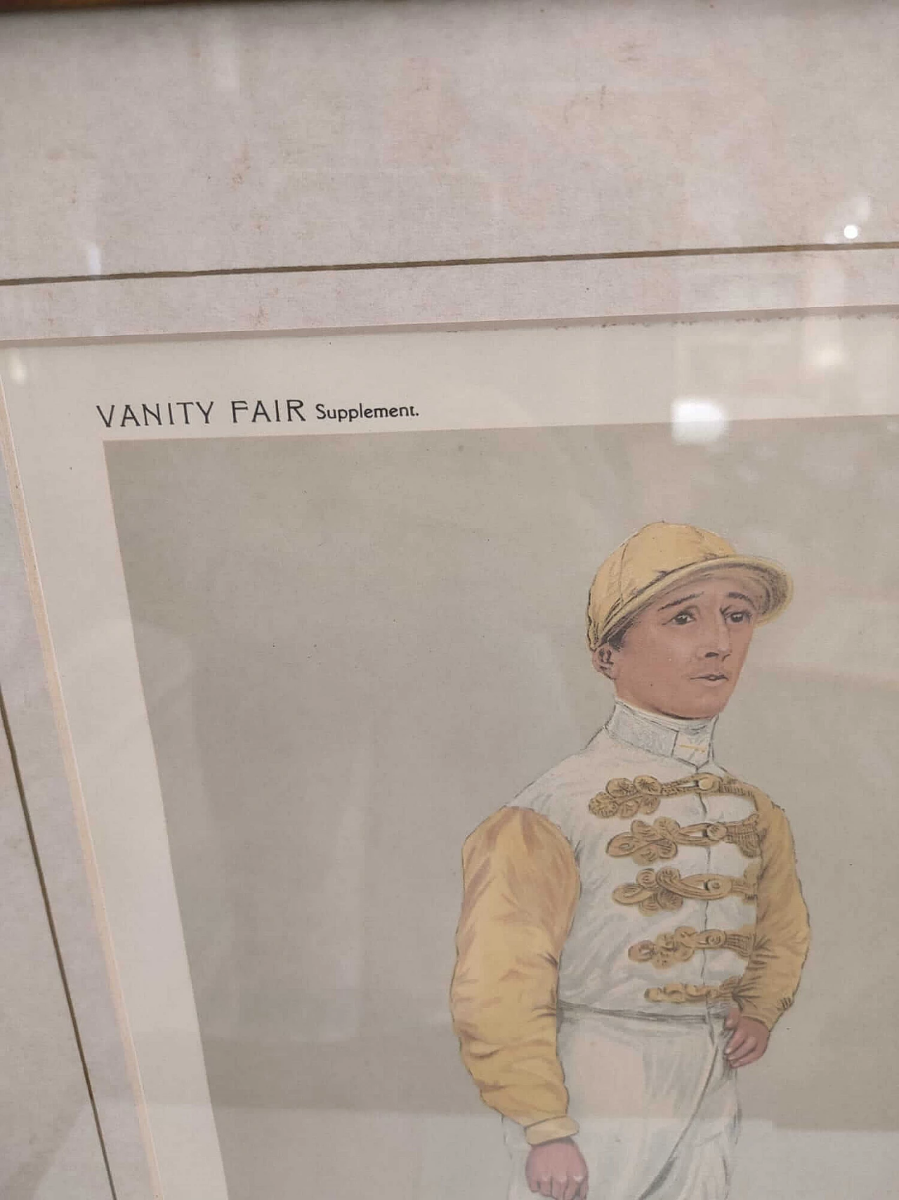 Lithographic print of jockey Danny Maher for Vanity Fair, 1903 4