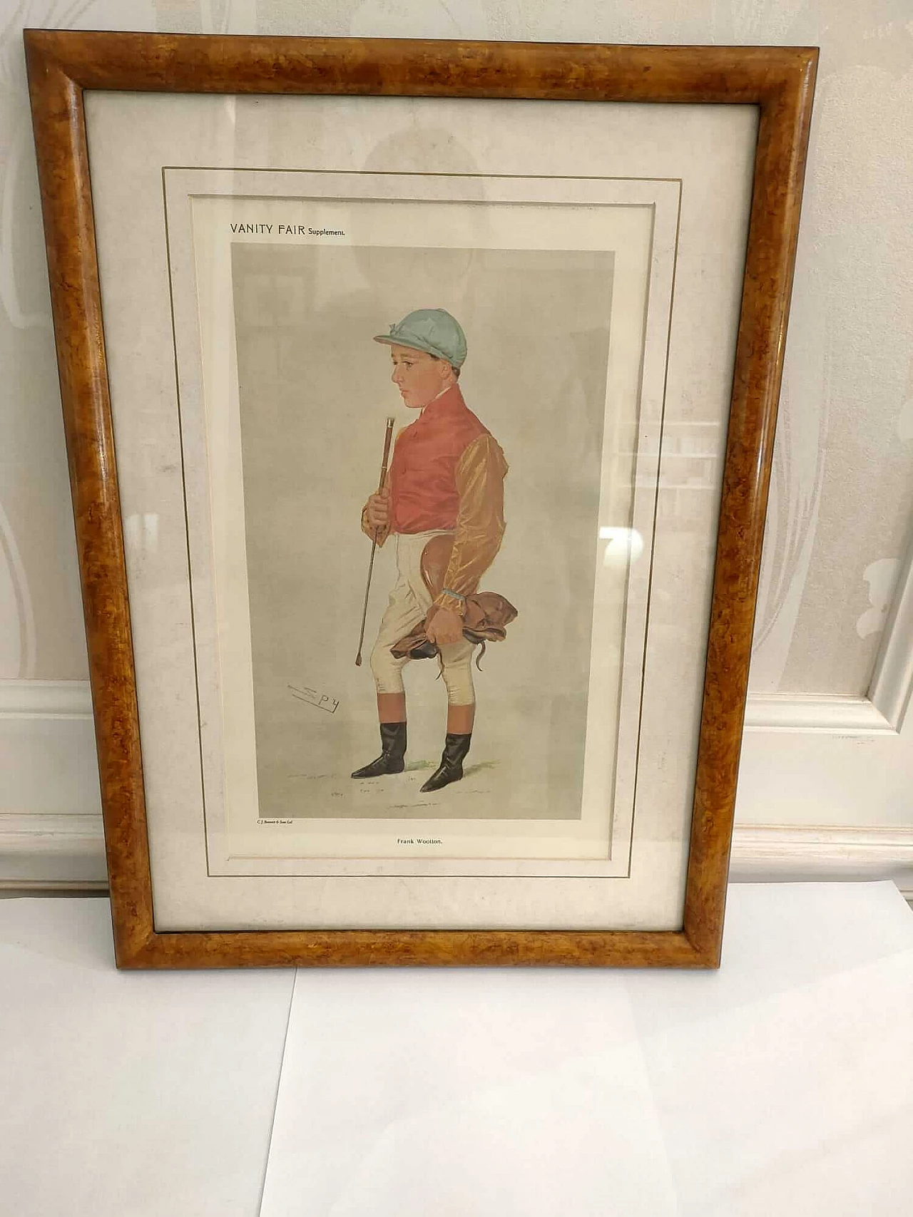 Lithographic print of jockey Frank Wotton for Vanity Fair, 1909 1