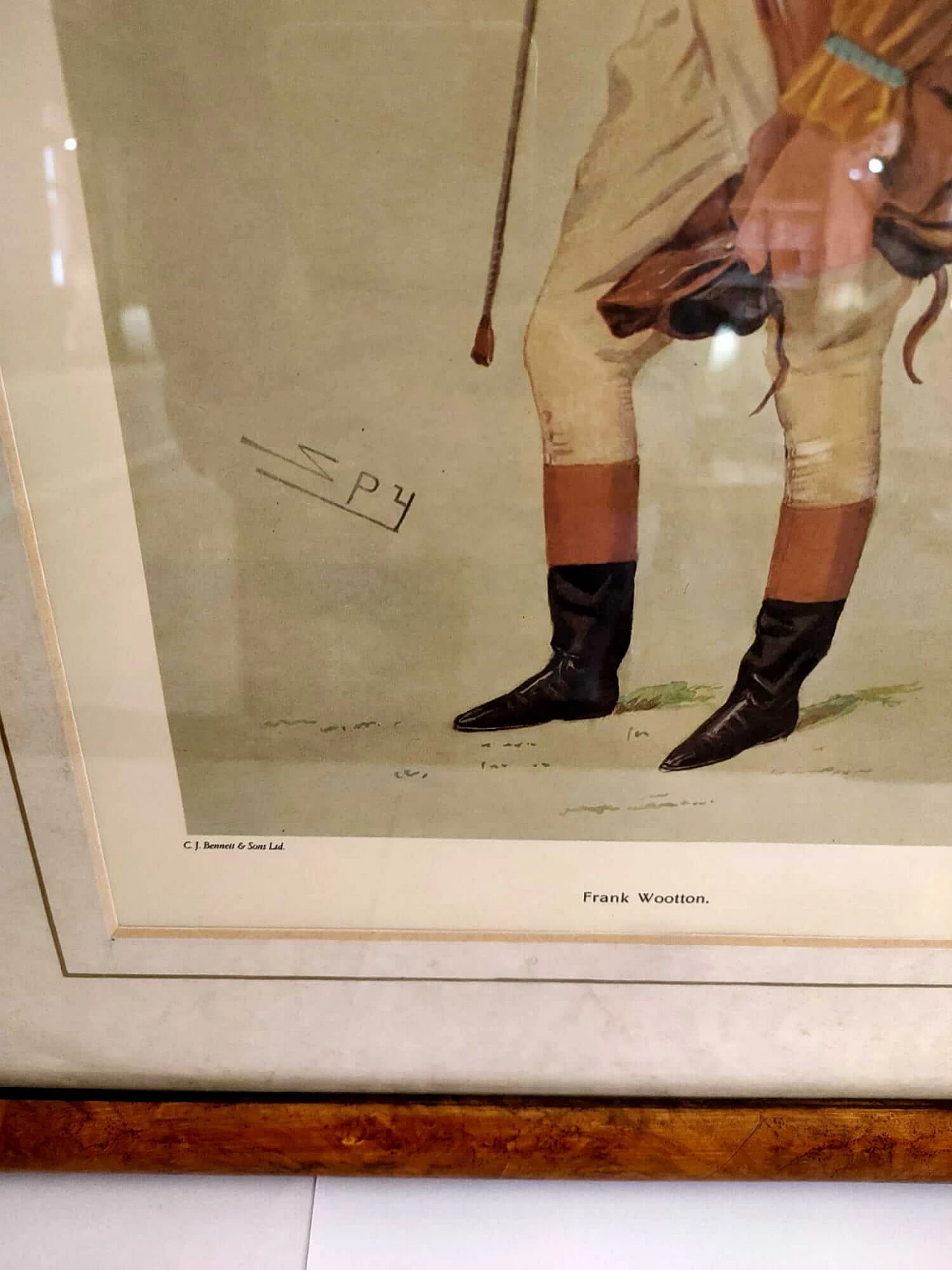 Lithographic print of jockey Frank Wotton for Vanity Fair, 1909 3