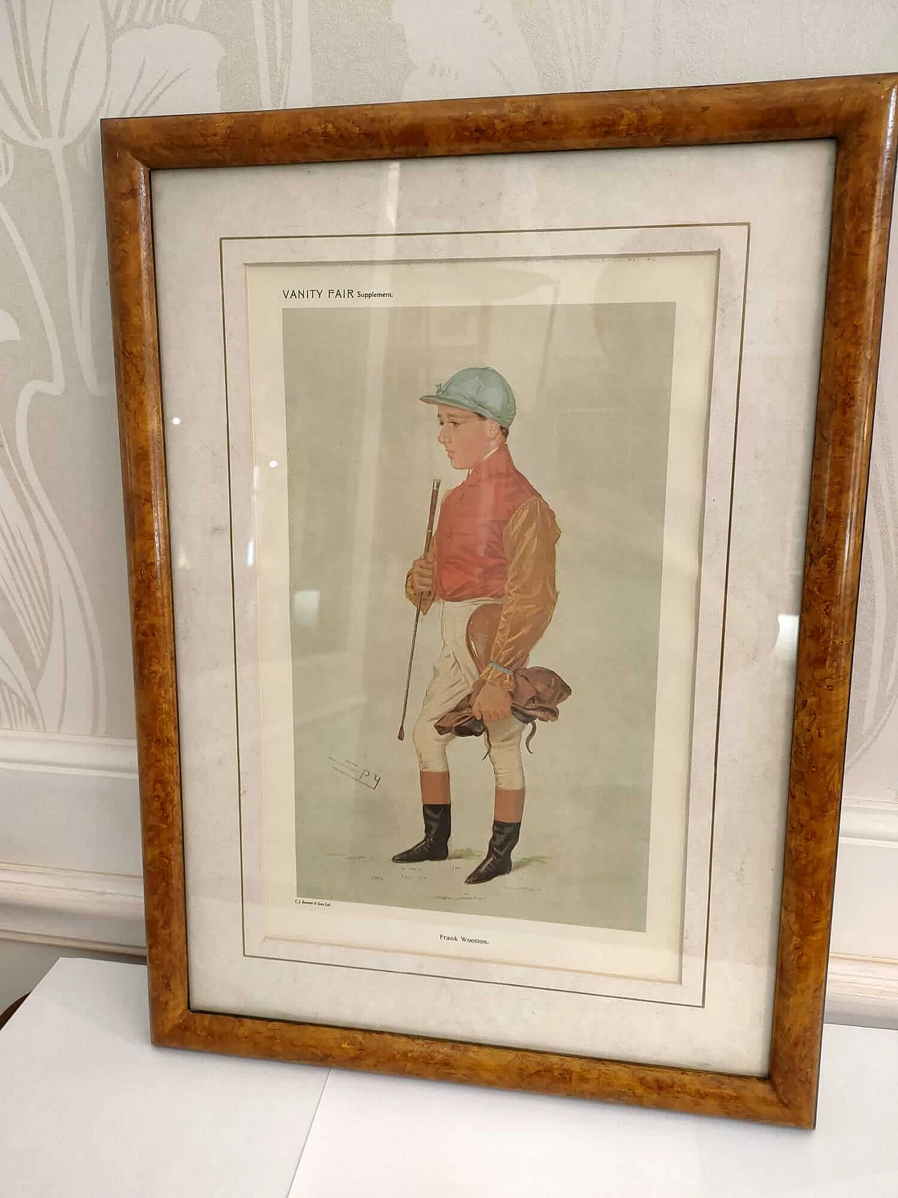 Lithographic print of jockey Frank Wotton for Vanity Fair, 1909 4