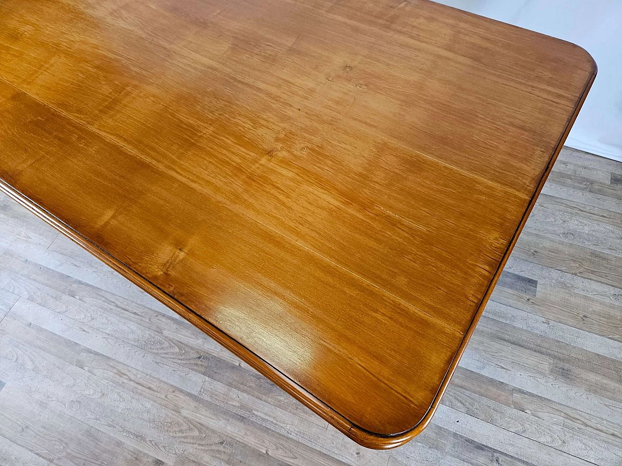 Art Deco table in mahogany and blond walnut, 1940s 5