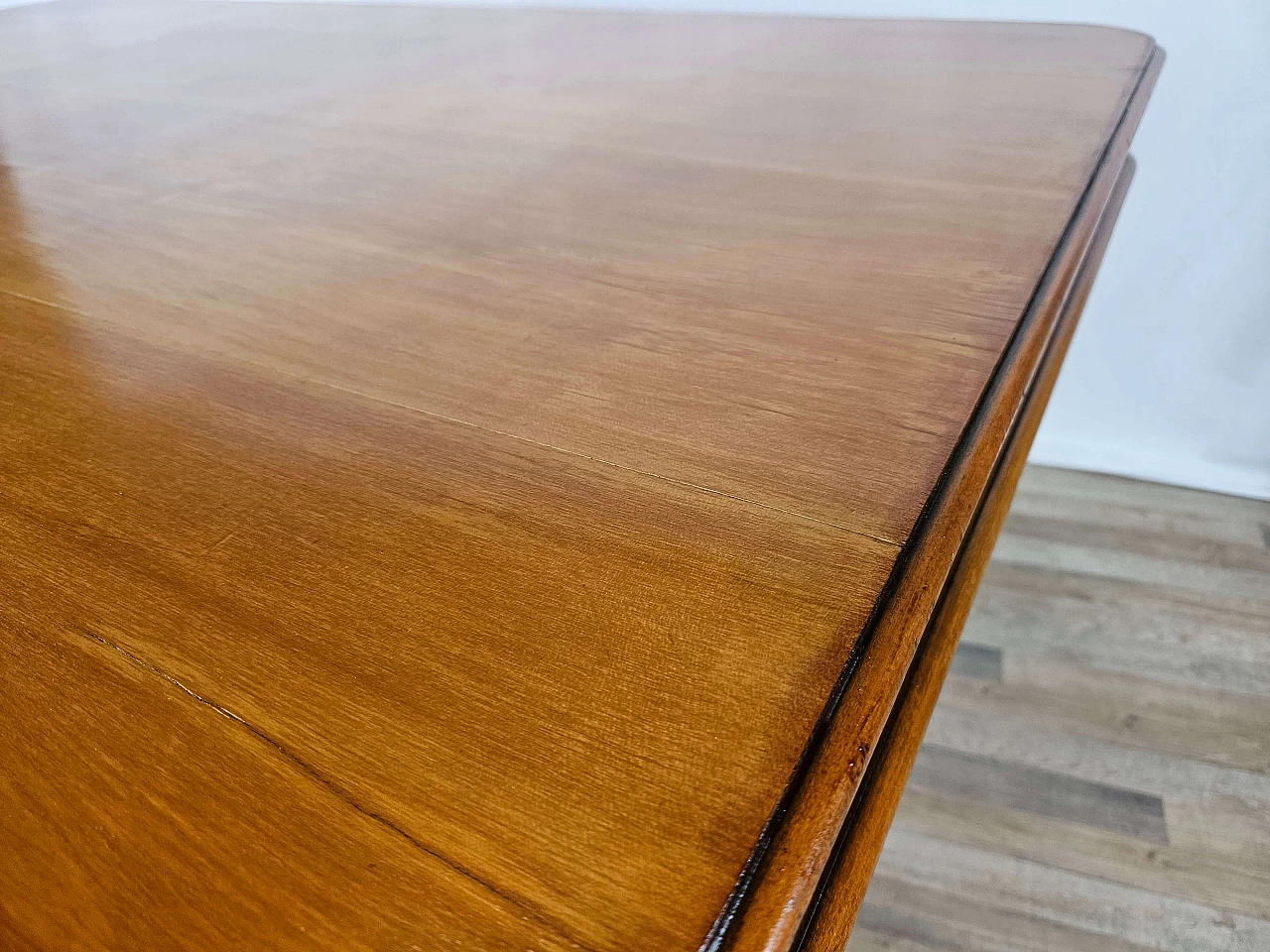 Art Deco table in mahogany and blond walnut, 1940s 15