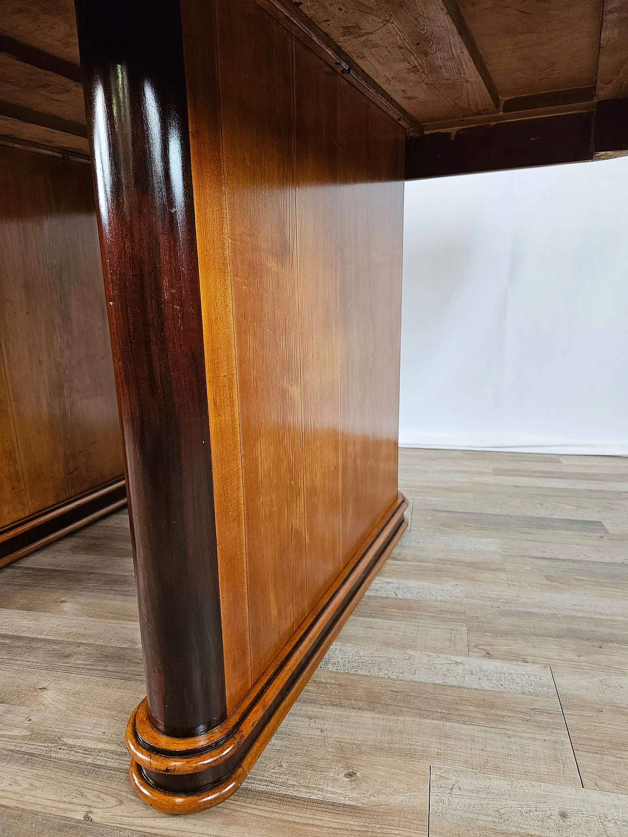 Art Deco table in mahogany and blond walnut, 1940s 20