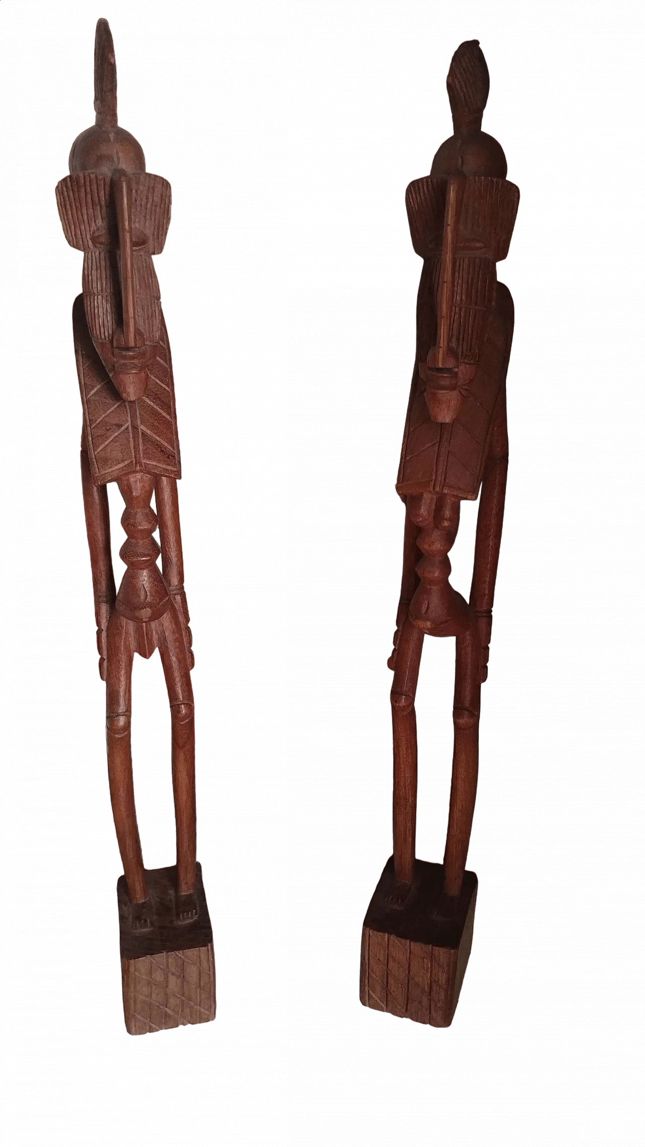 He and She, pair of African wooden sculptures, 1960s 5