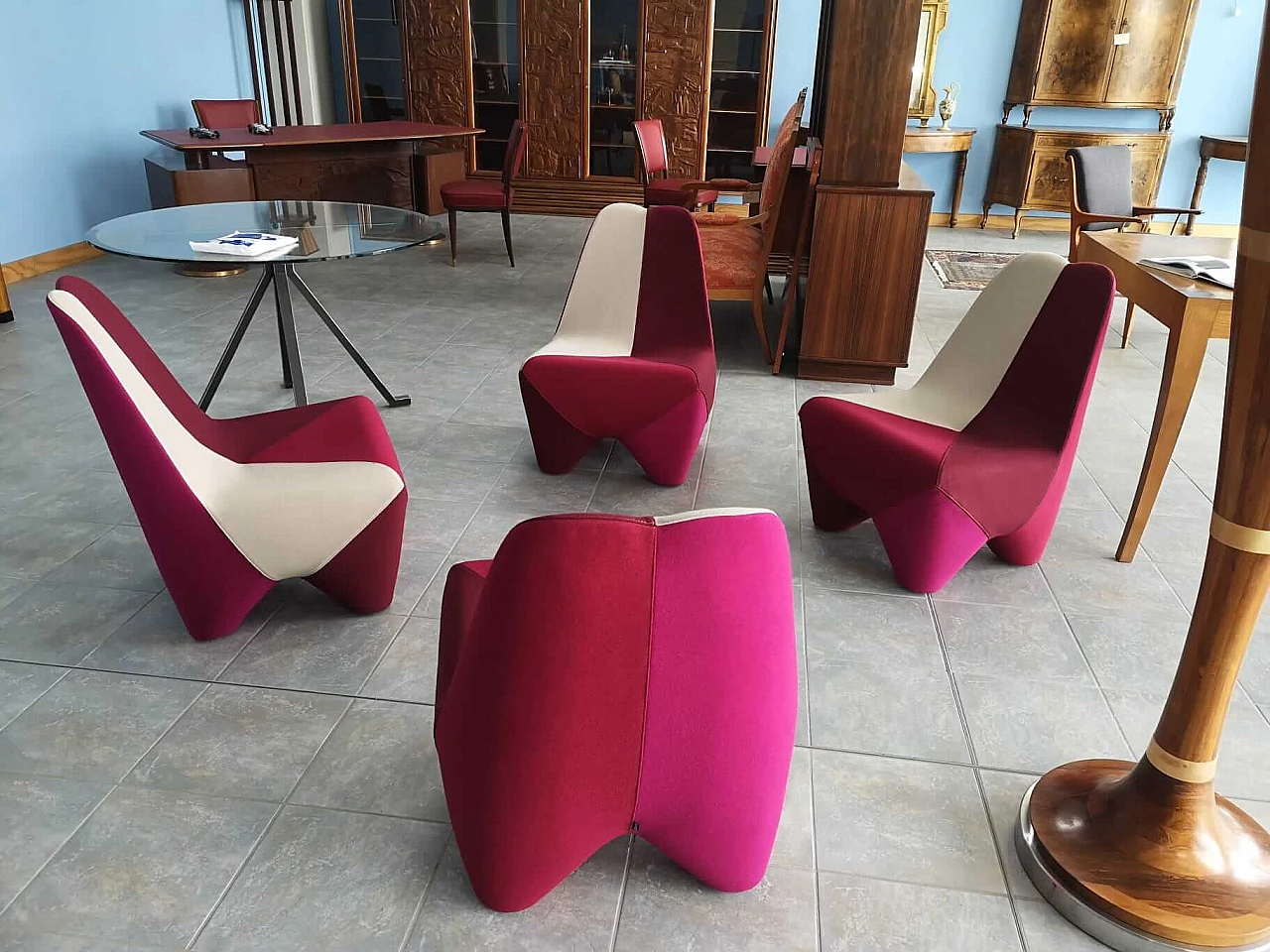 4 Binta armchairs by Philippe Bestenheider for Moroso 4