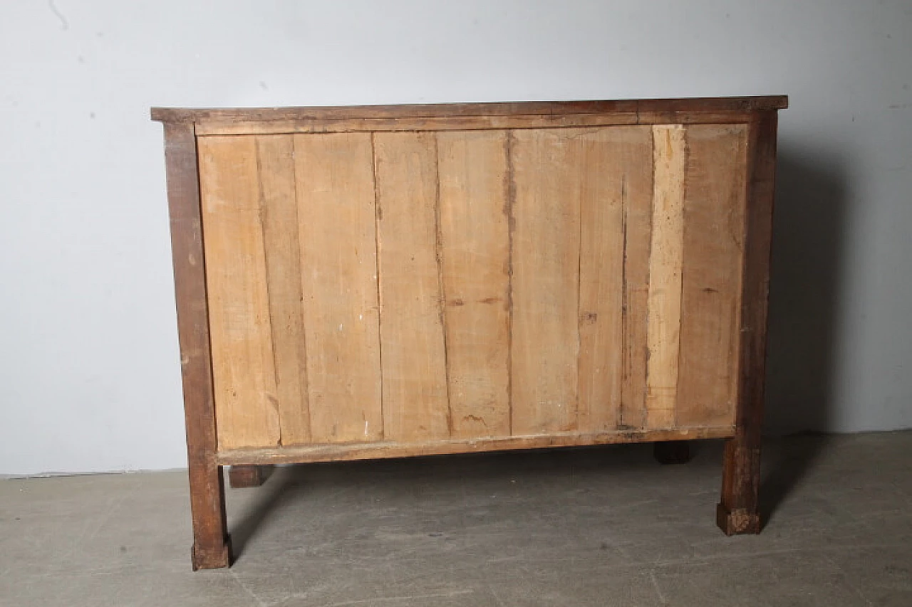 Empire solid poplar and walnut commode, early 19th century 2