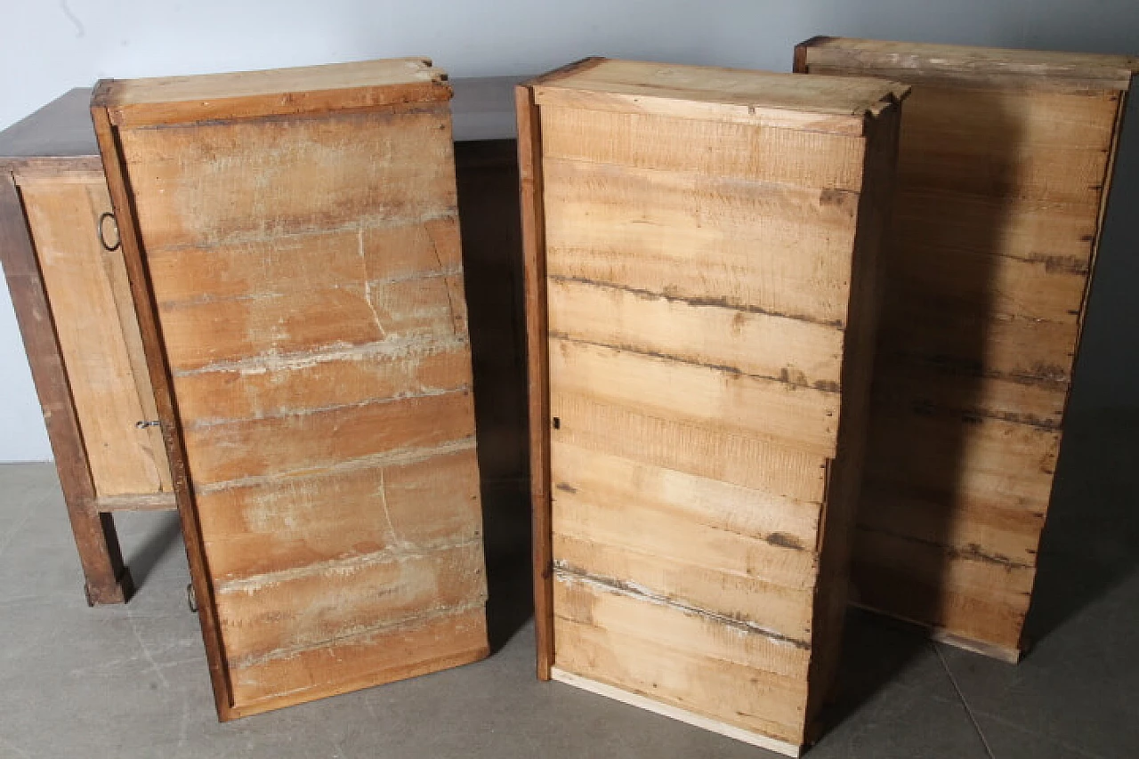 Empire solid poplar and walnut commode, early 19th century 3