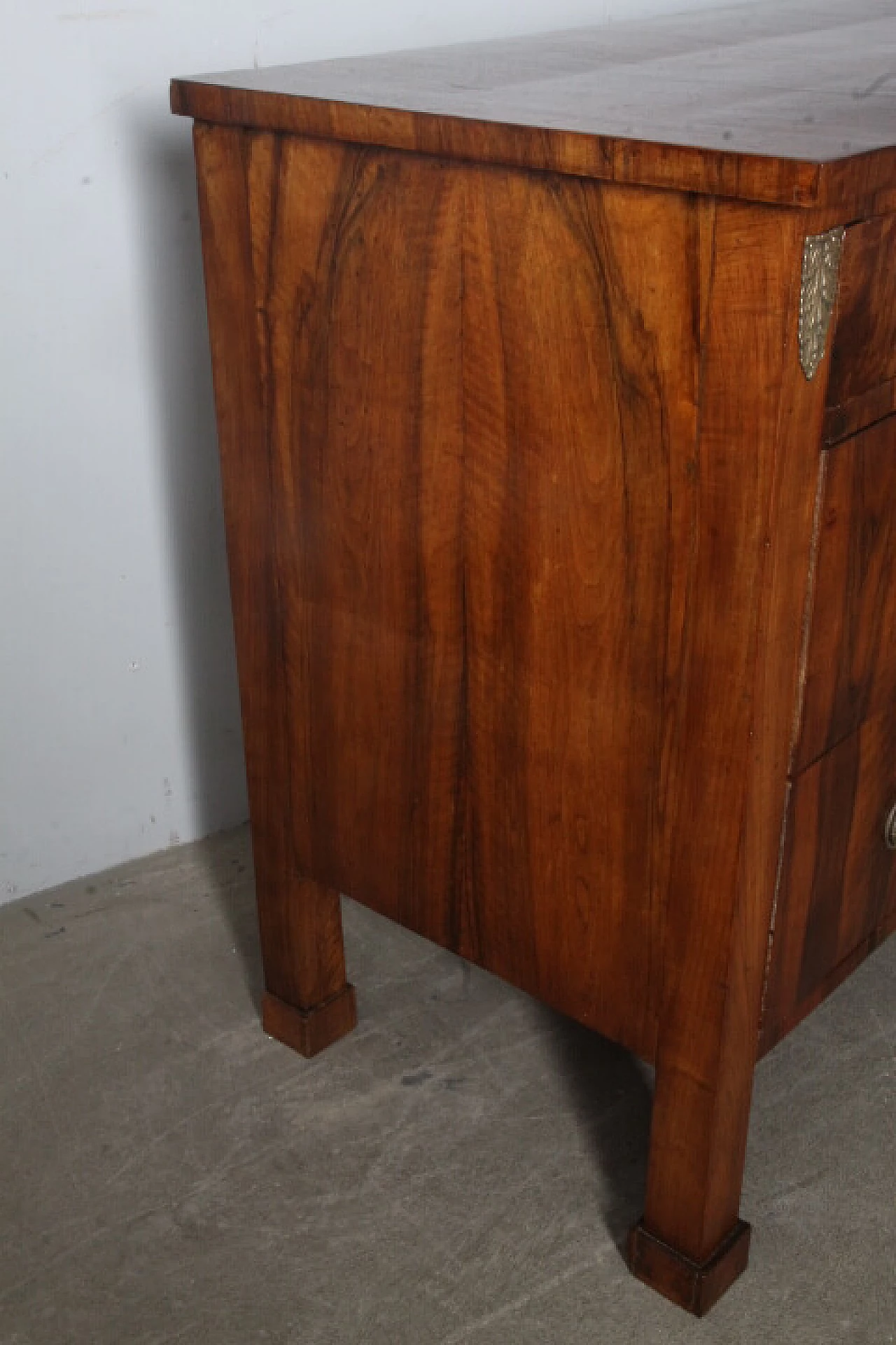 Empire solid poplar and walnut commode, early 19th century 7