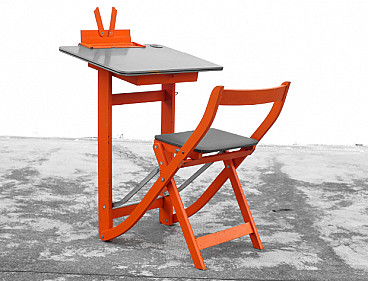 Childrens folding best sale desk and chair