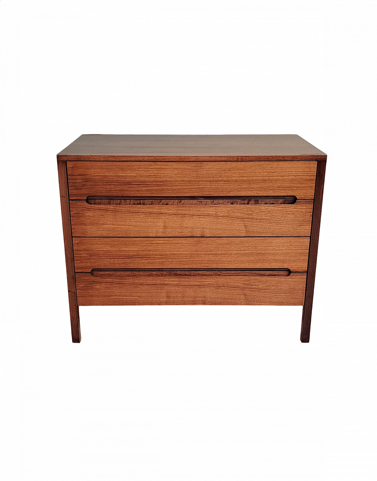 Danish teak chest of drawers with retractable handles, 1960s 6