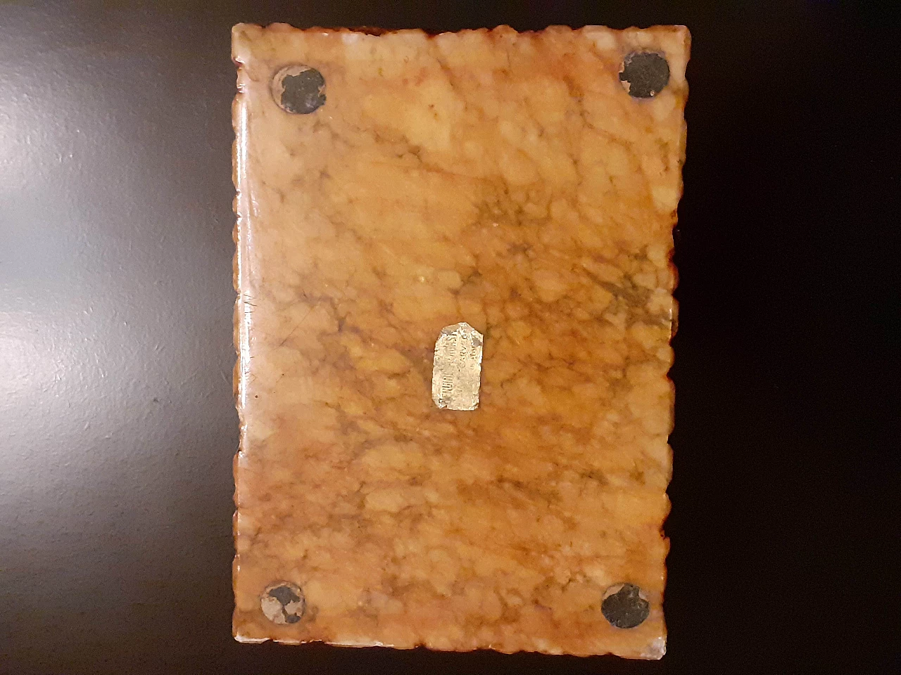 Cigarette case in alabaster and brass, 1970s 3