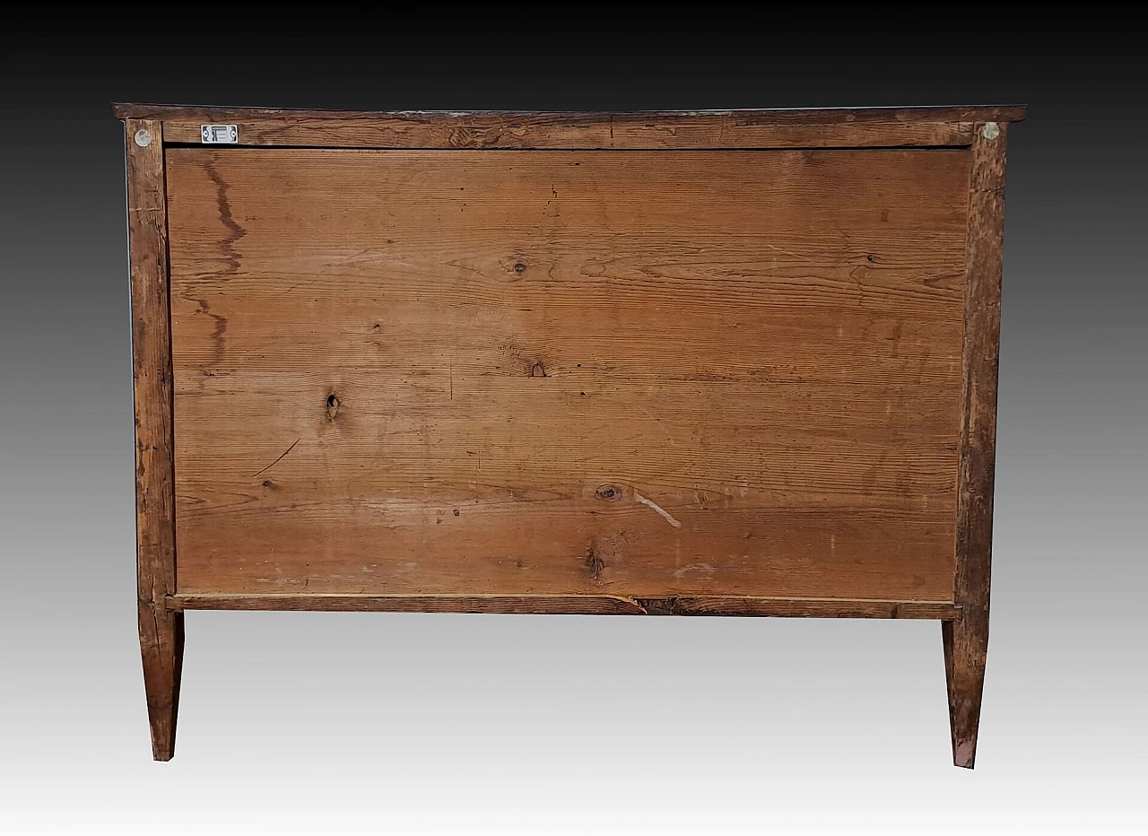 Louis XVI chest of drawers panelled in walnut, cherry and bois de rose, late 18th century 9