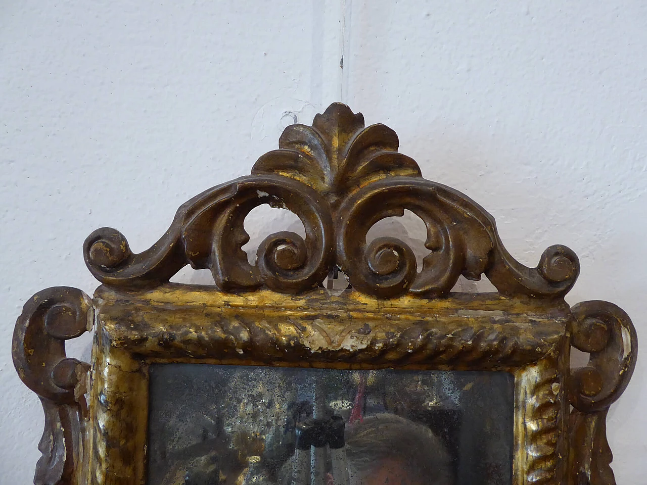 Pair of ventoline with carved and gilded wooden mecha frame, second half of the 18th century 5