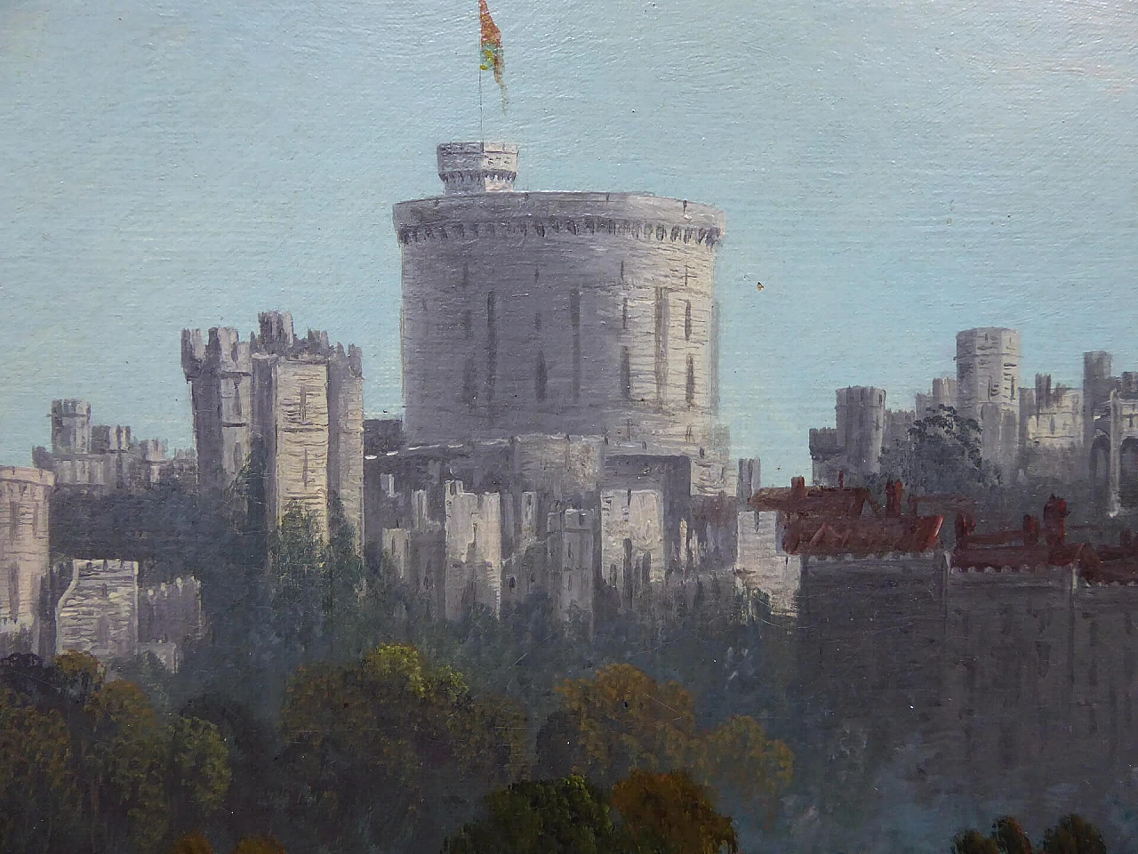 J. B. Allen, View with Windsor Castle, oil on canvas, first half 19th century 8