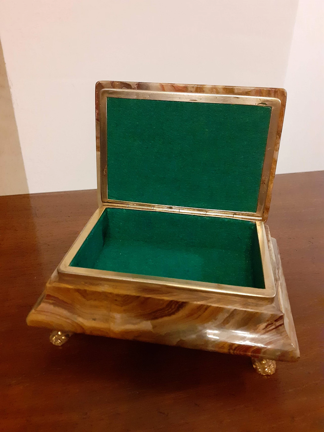 Onyx and brass jewelry box, 1970s 8