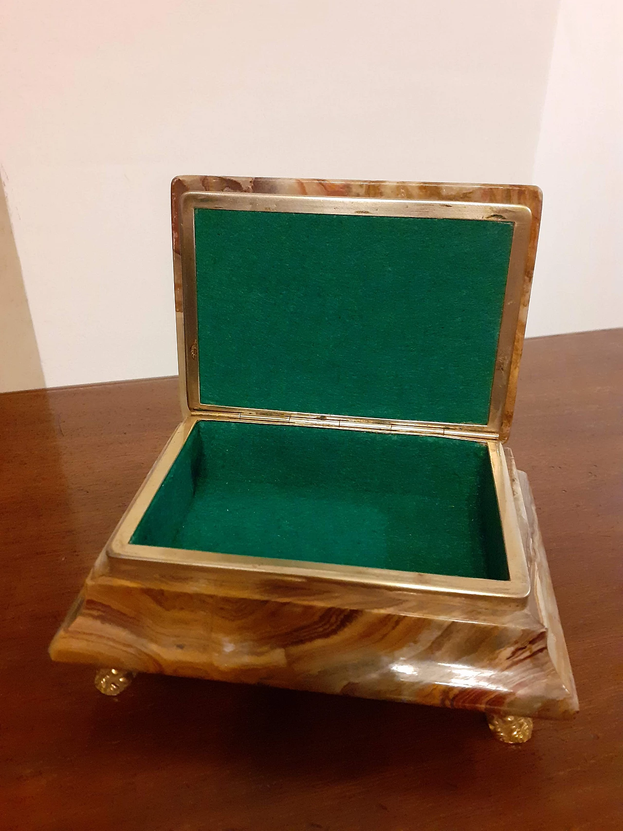 Onyx and brass jewelry box, 1970s 9