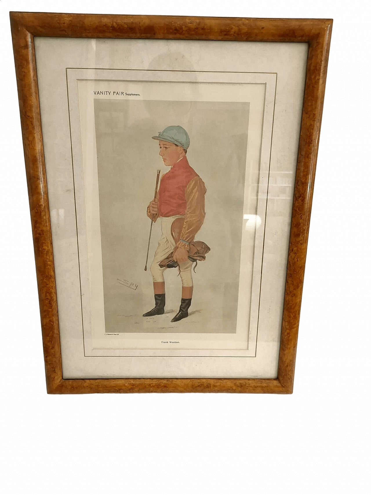 Lithographic print of jockey Frank Wotton for Vanity Fair, 1909 5