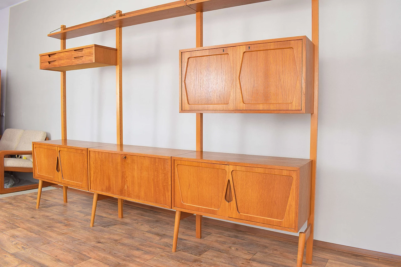 Teak bookcase by Kjell Riise for Rival Brodrene Jatogs, 1960s 4