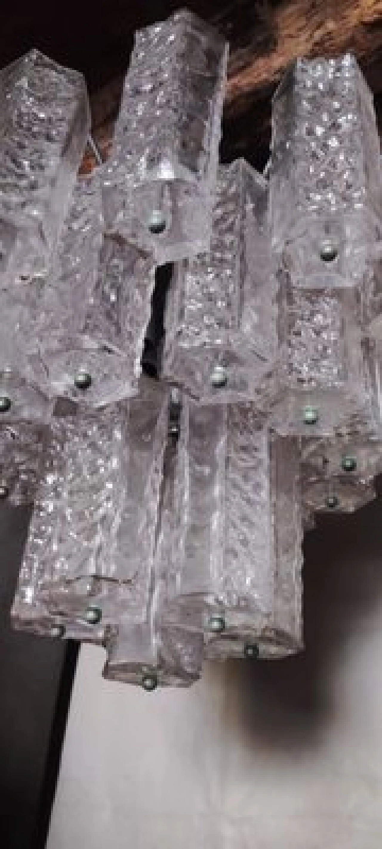 Faceted Murano glass chandelier, 1970s 5