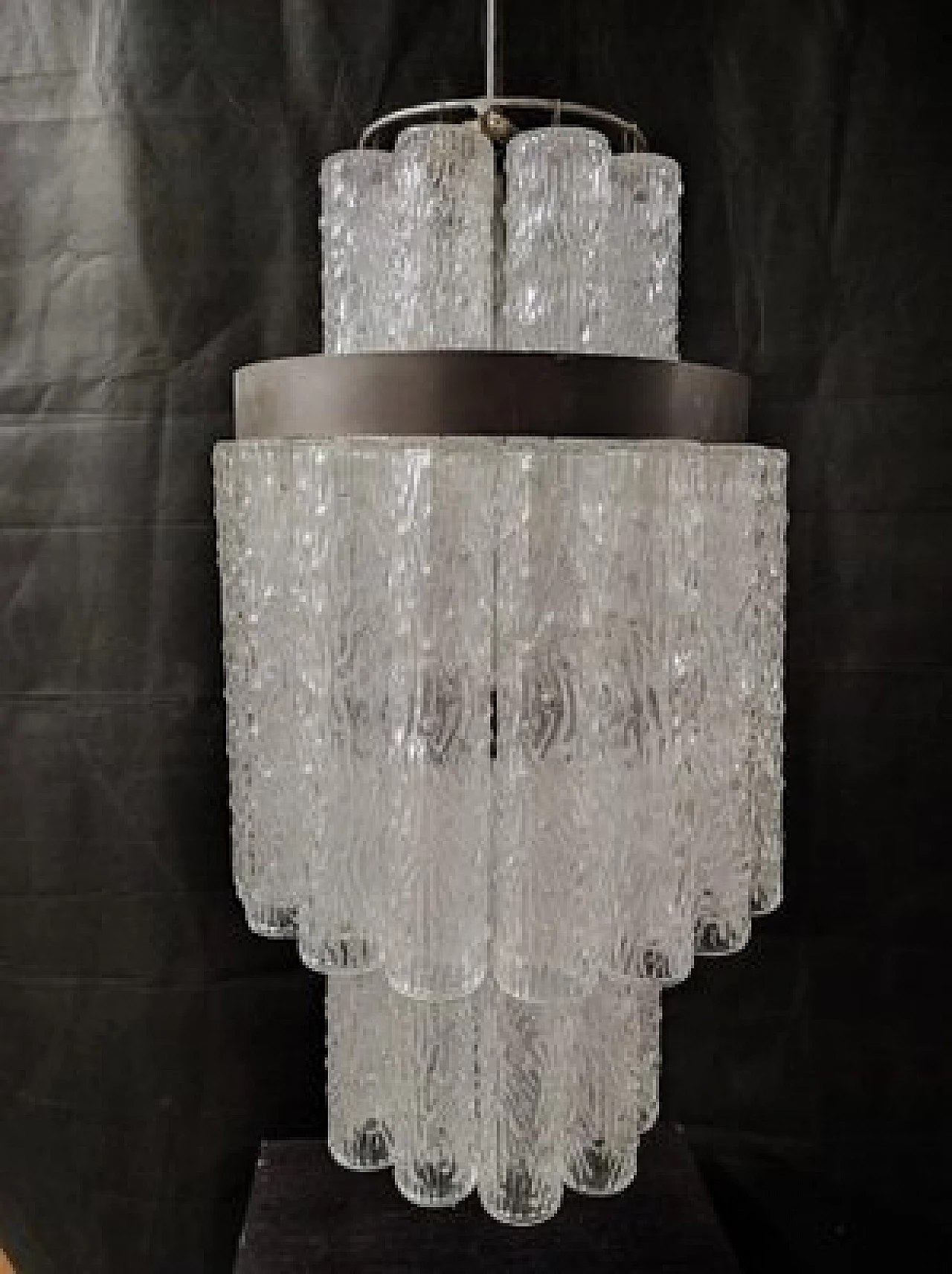 Three-tier Murano glass chandelier, 1970s 1