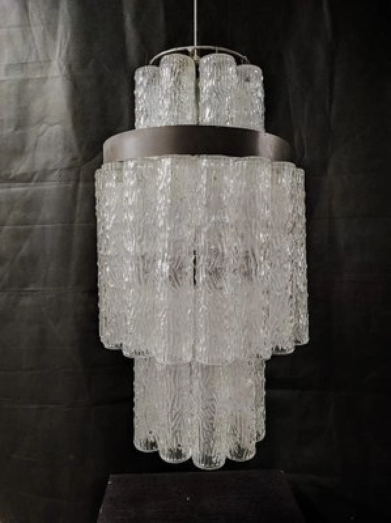 Three-tier Murano glass chandelier, 1970s 3